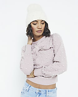 River island grey pearl jumper sale