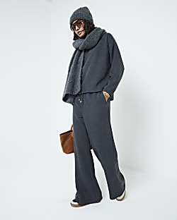 Grey Wide Leg Trousers