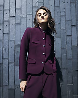 Red military jacket top