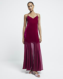 Topshop red velvet dress new arrivals