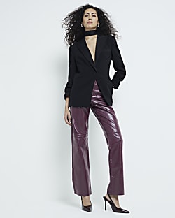 River island black coated jeans shop
