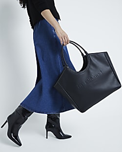 Black River Island Embossed Shopper bag River Island