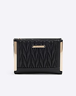 Black Scrunch Quilted Purse