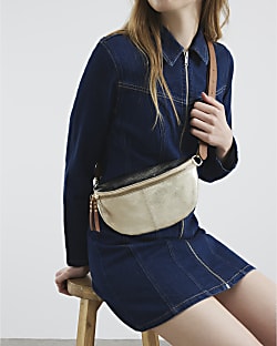 Gold Metallic Leather Bum Bag