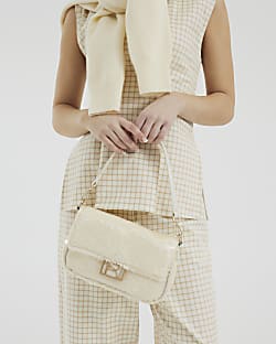 White Sequin Shoulder Bag