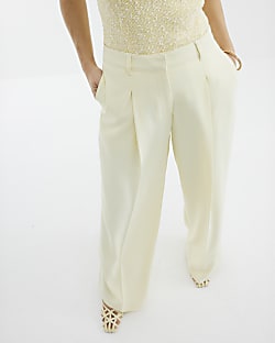 Yellow Wide Leg Trousers