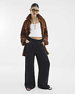 Black Wide leg Pyjama Jeans