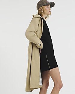 Black Premium Long Sleeve Zip Hem Tunic