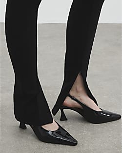 Black Pointed Court Heels