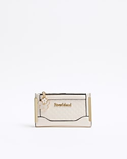 Cream Patent Monogram Mini Purse