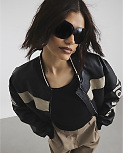 Black Oversized Wrap Sunglasses
