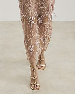 Gold Starfish Strappy Heeled Sandals