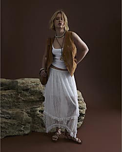White Lace Maxi Skirt