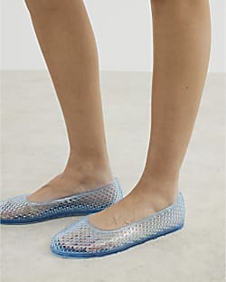 Blue Juju Jelly Ballet Pumps