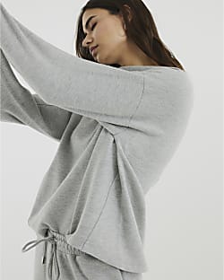 Grey Long Sleeve Top