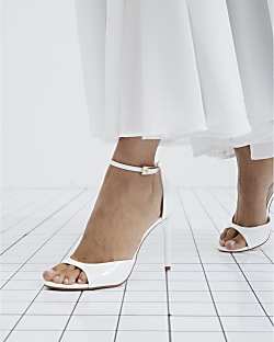 White Wide Fit Closed Back Heels