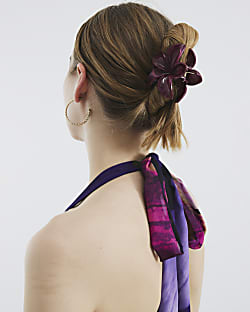 Pink Flower Hair Claw Clip