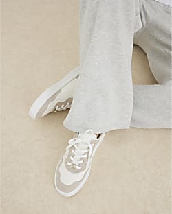White Lace Up Trainers