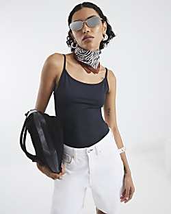 Black Sleeveless Cami Top