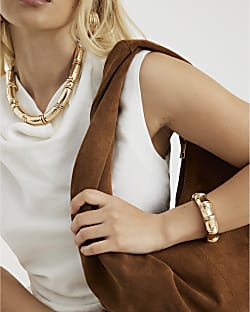 Gold Bamboo Bangle Bracelet