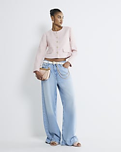 Pink Boucle Jacket