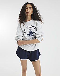 Grey Long Sleeve St Tropez Yacht Sweatshirt