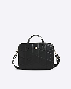 Black Quilted Laptop Case