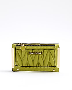 Green Quilted Mini Wallet