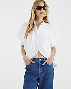 White Puff Sleeve Blouse