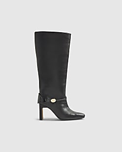Black High leg Gold hardware Boots