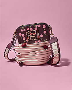 Red Cherry Print Cross Body Bag