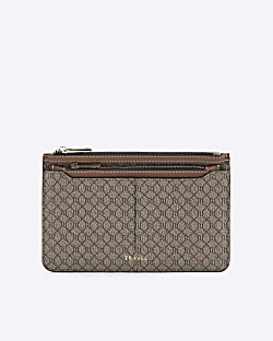 Beige RI Monogram Travel Wallet