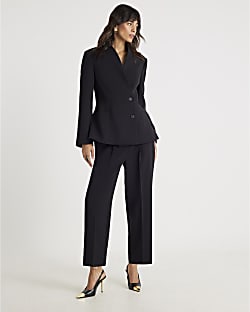 Black Straight Leg Trousers