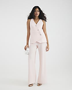 Pink Waistcoat Hybrid Jumpsuit