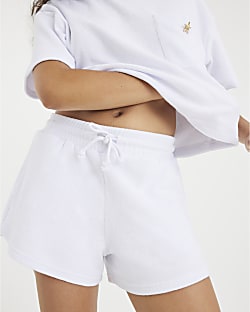 White Towelling Shorts