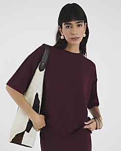 Red Premium Short Sleeve Boxy T-Shirt