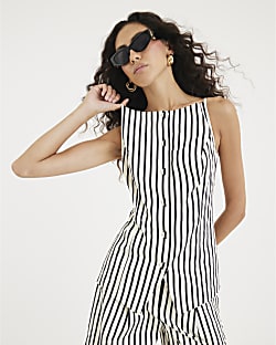 Cream Striped Waistcoat