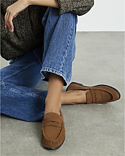 Brown Suede Loafers