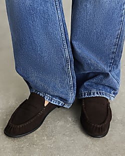 Brown Suede Loafers