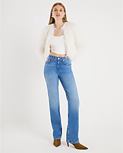 Cream Long Sleeve Fringed Cardigan