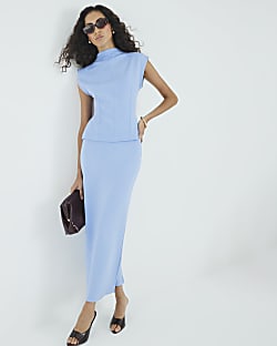 Blue Premium Maxi Skirt