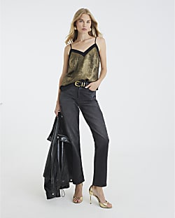 Gold Metallic Cami Top