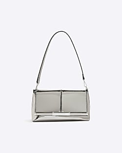 Silver Bar Front Clutch Bag