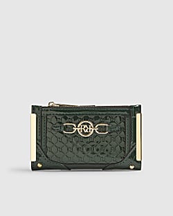 Green Embossed Snaffle Mini Purse