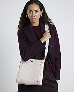 Cream Monogram Messenger Bag