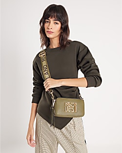Khaki RI Cross Body Bag