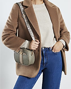 Beige Monogram Cross Body bag