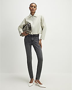 Black Mid Rise Sculpt Skinny Jeans