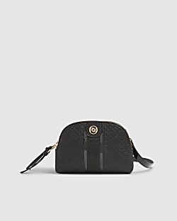 Black Monogram Curved Top Cross Body Bag