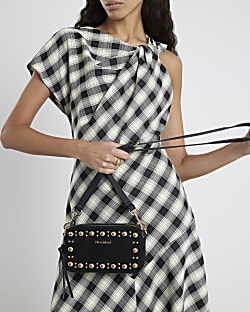 Black Studded Cross Body Bag